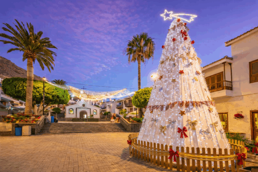 christmas decorations in tenerife, christmas tree
