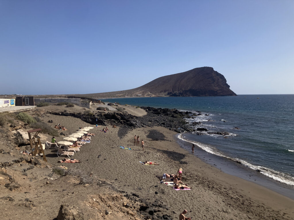playa de la tejita with montana roja