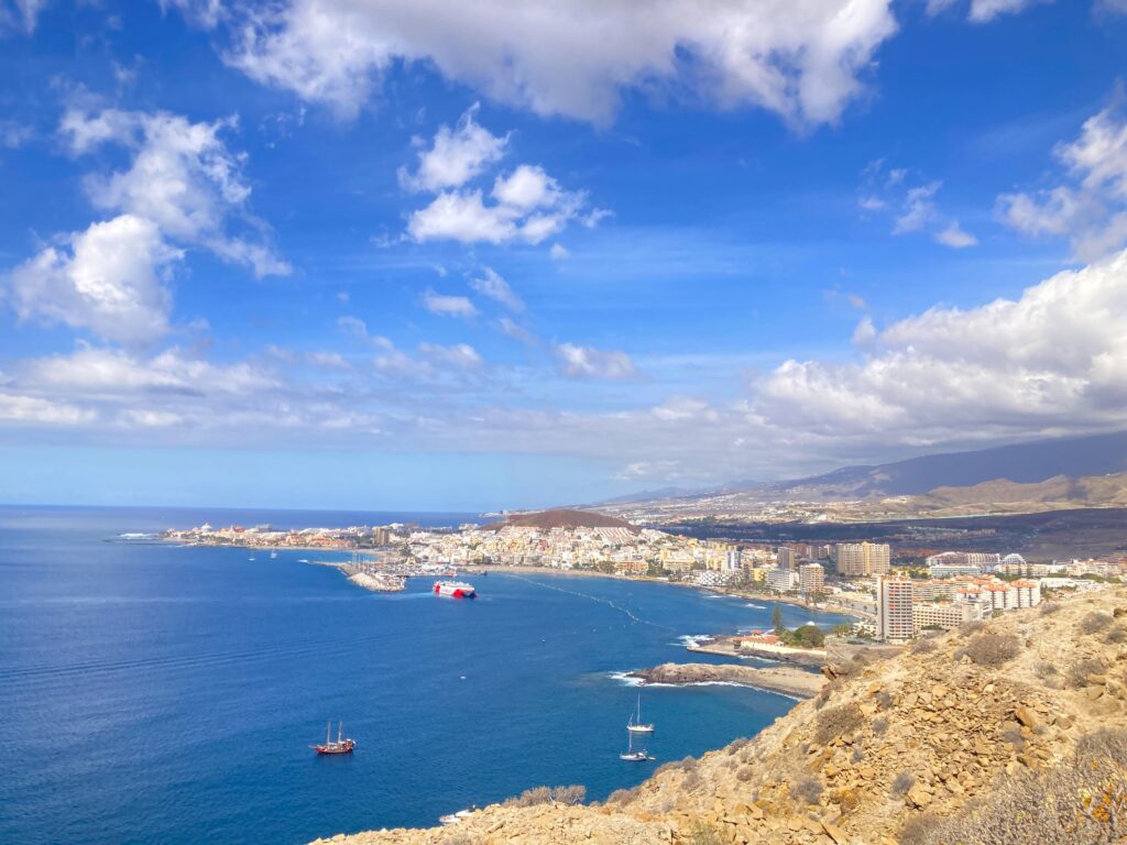 coastal view of los cristianos