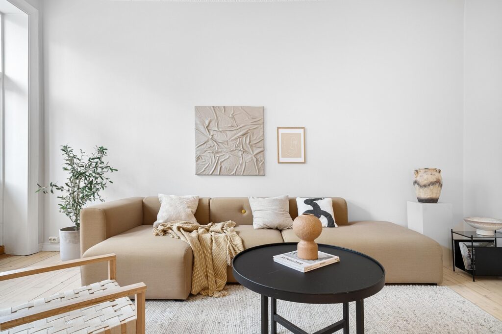 interier of luxurious house, living room